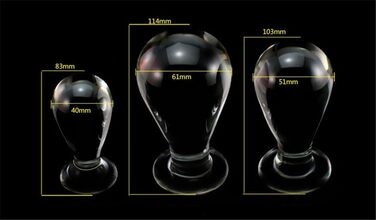 Скляний дилдо OnundOn для ануса, великий діаметр 61 мм (L)