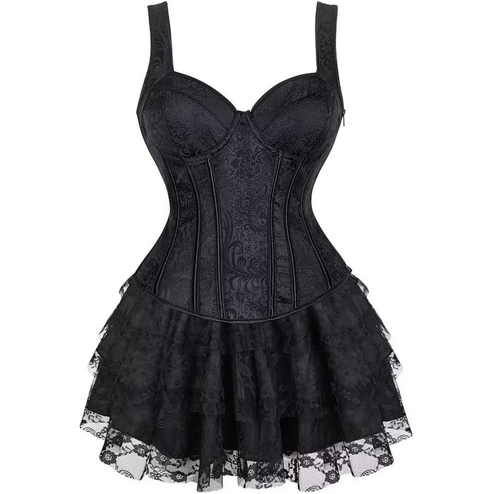 Сукня-корсет з відкритими плечима, чорна, для вечірок та фотосесій, XXL