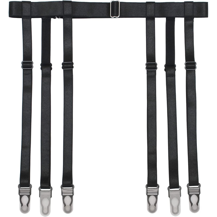 Чорний пояс для панчіх IMOMOTO Simplicity для жінок, 6 кліпсів для панчохів