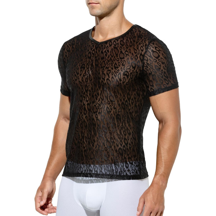 Чоловічий костюм для рейву Casey Kevin Netzhemd, чорний, розмір XXL