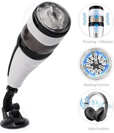 Електричний мастурбатор для чоловіків з 5 телескопічними функціями та 10 режимами вібрації. Автоматичний мастурбатор для чоловіків - секс-іграшка