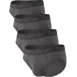 Чоловічі труси DAVID ARCHY (4 шт.) з бамбукової віскози, XL, сірі