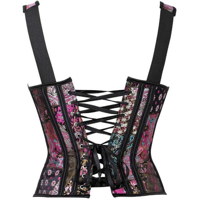 Жіноча нічна сорочка/корсет у стилі стеampunk, готичний топ з PU шкіри, корсет з шнурівкою та блискавкою, розмір 6XL