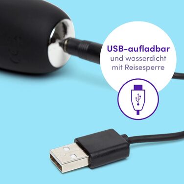 Вібратор Lovehoney Happy Rabbit для G-точки - чорний, з силікону, водонепроникний, з зарядкою, для стимуляції клітора