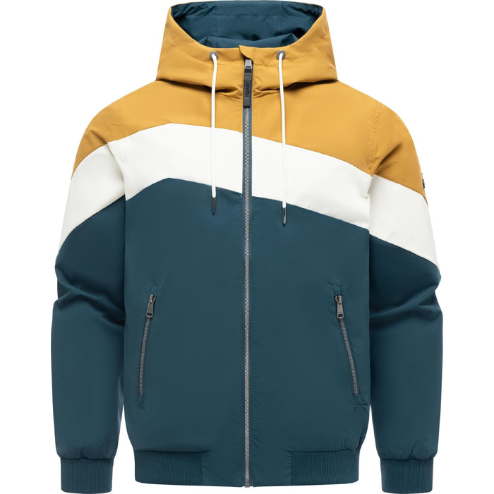 Чоловіча легка перехідна куртка Ragwear Stewie Block: водонепроникна та дихаюча вітровка з капюшоном, колір Cinnamon, розмір XL