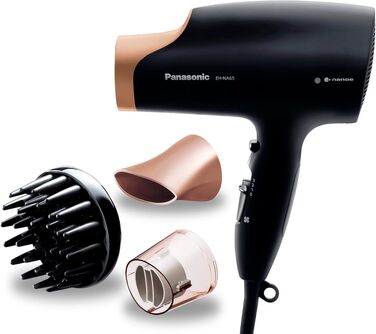 Фен для волосся Panasonic EH-NA7M-P825 nanoe з концентратором, 1600 Вт, складаний, для блиску та швидкого сушіння, Рожеве золото