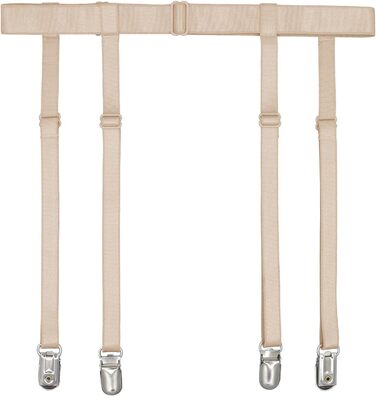 IMOMOTO Ремінець для панчіх, пояс для панчіх, пояс-стрічка, універсальний розмір, нюд, 4 ремінці, кліпси у вигляді качечок