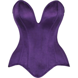 Корсет Daisy Corsets з м'якими ребрами, сукня-корсет, сукня-топ, сукня з декольте, сукня Overbust, кольору слива (Pflaume)