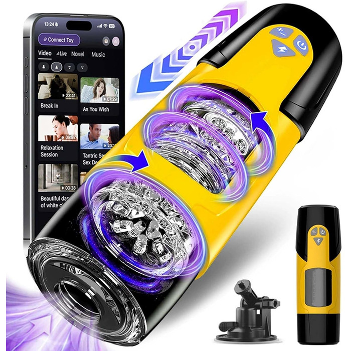 Автоматичний чоловічий мастурбатор ChicLSQ - секс-іграшка для чоловіків, 7 режимів, бездротова, з віконцем та присоскою