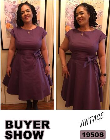 Сукня Dressystar вінтажна 50-х років з короткими рукавами в горошок, Burgundy XL