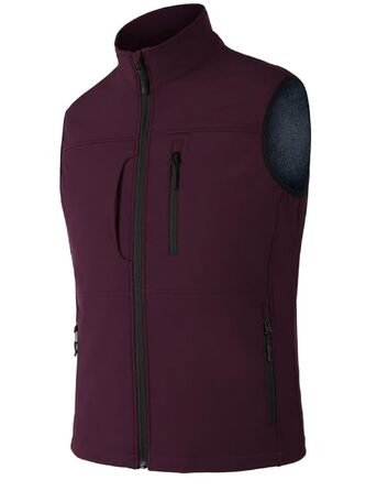 Чоловічий легкий жилет Softshell з флісовим підкладом, спортивний жилет-бодівормер для бігу, походів та роботи, червоний (4XL)