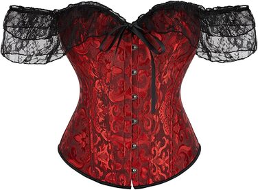 Жіночий топ Korett чорного кольору з корсетним ефектом, мереживо, сексуальний верх, естетичний, шнурування, бюстгальтер Korett, сукня Korett для вечірок/роботи (винний, XXL)