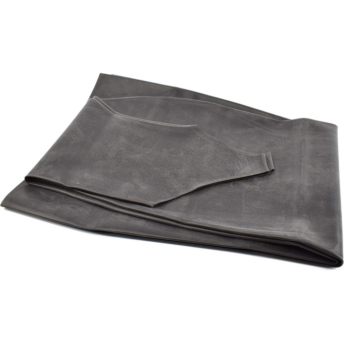 Шкарпетки латексні довгі з відкритими пальцями - шкарпетки-панчіх Overknee для жінок та чоловіків, чорний, 0.4 мм