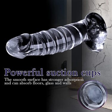 Анальний дилда BDSMLOVE XXXXL, прозорий, з присоскою, великий, для жінок та чоловіків