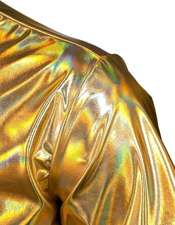 Чоловічий блискучий бронзовий костюм для вечірок JOGAL (золотий блиск, розмір S)