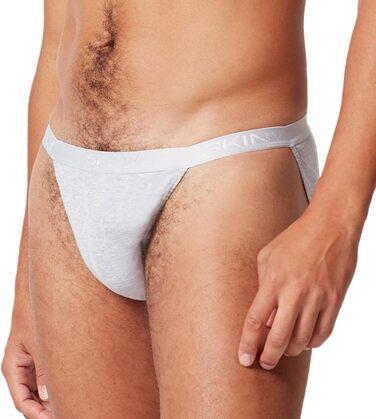 Танга чоловічі Skiny бавовна Rib (2 шт.) (XL, Сріблястий меланж)