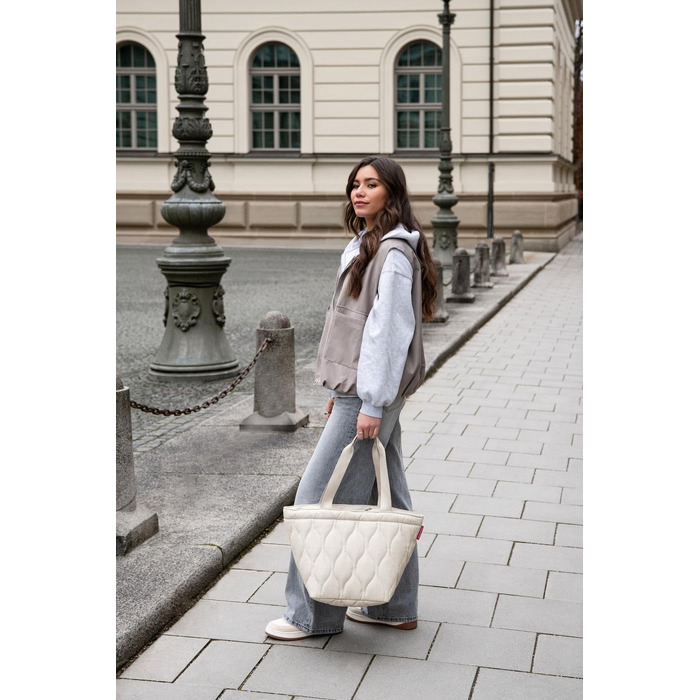 Сумка-шопер reisenthel shopper M — містка жіноча сумка та стильний аксесуар із водовідштовхувального матеріалу, колір Puffer Stone