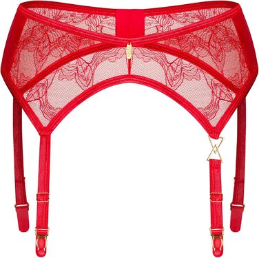 Сексуальний жіночий комплект нижньої білизни Selente Love & Fun з корсетним поясом, танга/шкарпеток (XXL-3XL, червона сітка)