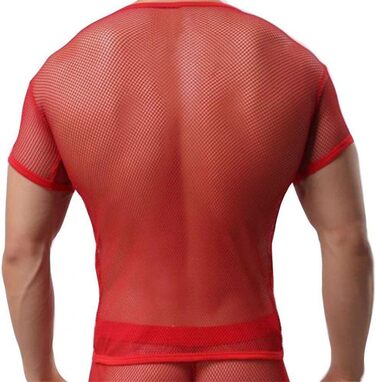 Чоловіча літня футболка з сіткою - прозора спортивна футболка для чоловіків, чорна (L)