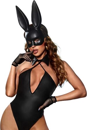 Костюм косплею для жінок JasmyGirls: Чорний зайчик, catsuit, для Хелловін, рольова гра, аніме, майд, одноцільний