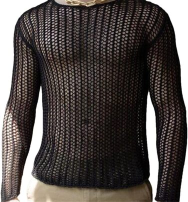 Чоловіча сітчаста футболка з ефектним прозорим дизайном для клубу та спорту