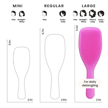 Щітка для волосся Tangle Teezer The Ultimate Detangler для вологого та сухого волосся, розплутувач для густого, кучерявого та довгого волосся, Runway Pink