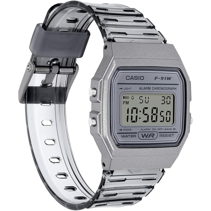 Цифровий унісекс годинник Casio Collection у сірому кольорі