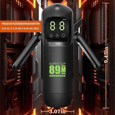 Електричний мастурбатор для чоловіків з 7 режимами вібрації та всмоктування, складний ручка, секс-іграшка для чоловіків