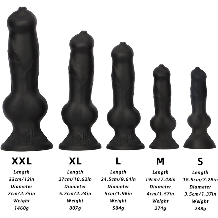 Анальний пробка-дилаттор у вигляді вовка Hrekssi з силікону (XS/S/M/L/XL) для масажу G-Spot та простати