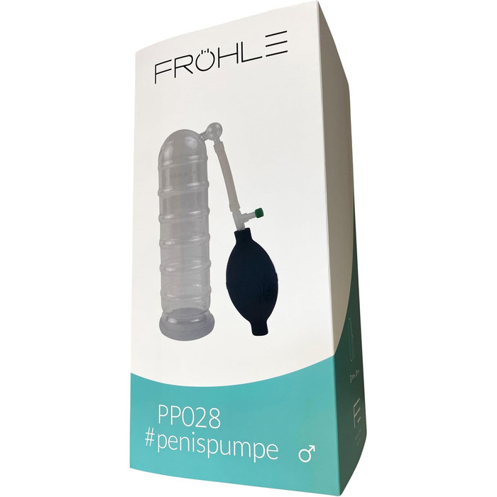 Насос для ерекції FRÖHLE PP028 Comfort-fit XL, скляний, 1 шт.