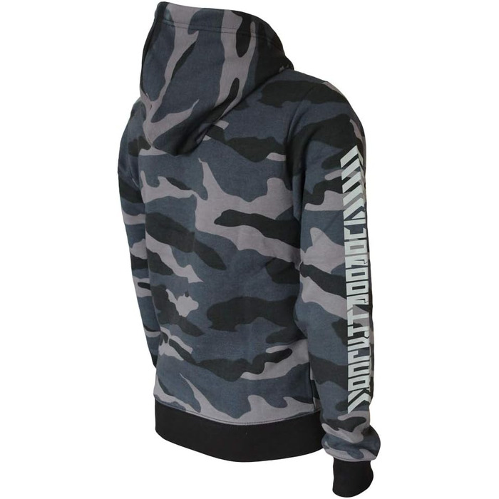 Чоловічий худі ROCK-IT Apparel Urban Streetstyle з капюшоном та флісовим начосом, камуфляж Dark Camo (Сіро-блакитний), розмір XXL