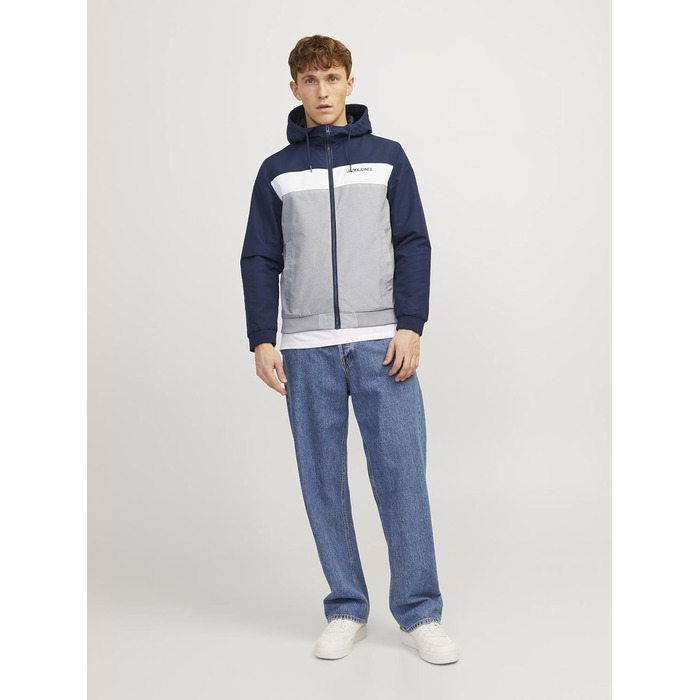 Чоловіча куртка-бомбер Jack & Jones Blousonjacke, темно-синя (Navy Blazer)