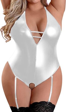 Сексуальний жіночий комплект білизни з мереживом: бюстгальтер та труси (20240122qq183isilber, M)