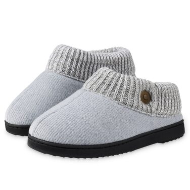 Жіночі домашні капці DUNLOP з підкладкою Sherpa Fleece та Memory Foam, протиковзкі тапочки світло-сірі, розмір 39 EU