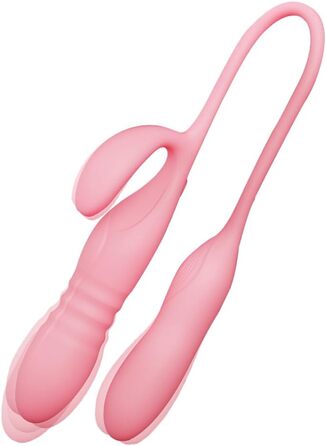 Вібратор Doppelkopf 3-в-1: анальний, кліторальний, G-точка. Силіконовий вібратор з 12 режимів та 3 телескопічними режимами.