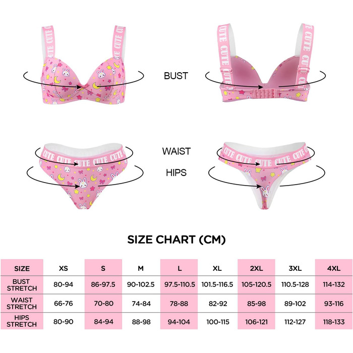 Піжамний комплект LittleForBig для жінок: топ-камізол та танга з бюстгальтером-бралеткою, спортивний стиль, рожевий, XL