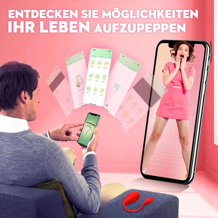 Вібратор жіночий з пультом дистанційного керування, 9 режимів, для інтимної насолоди. Червоний