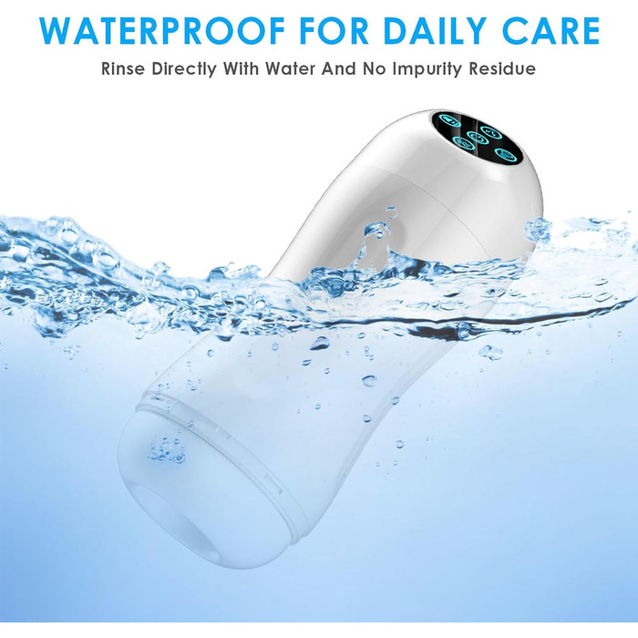 Електричний масажер для чоловіків з 4 режимами, нагріванням та 6 перистальтичними режимами