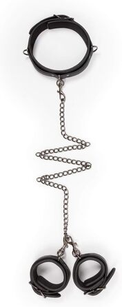 EasyToys Набори наручників з штучної шкіри, регульовані, 80 см, діаметр 11-28 см - для ролей Domina/Dominus