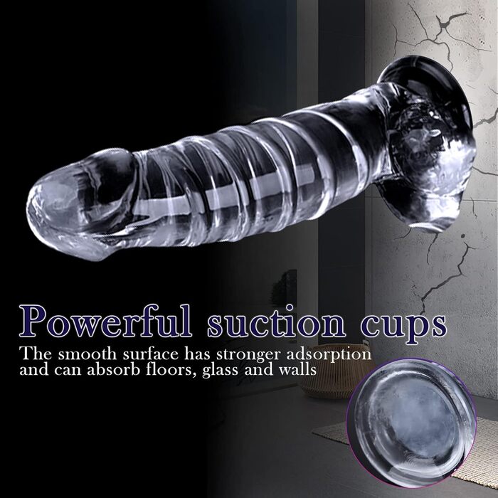 Анальний дилда BDSMLOVE XXXXL, прозорий, з присоскою, великий, для жінок та чоловіків