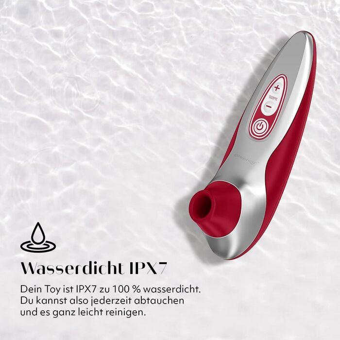 Womanizer Pro 40 - вібратор для клітора: 6 рівнів інтенсивності, тихий, водонепроникний, magenta (червоний)
