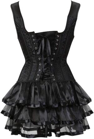 Жіноча спідня білизна: Сетічний корсет-топ та бюстгальтер у стилі стимпанк з шнурівкою та блискавкою, з спідницею, ретро-жилет, готичний корсет Overbust, сукня XXL