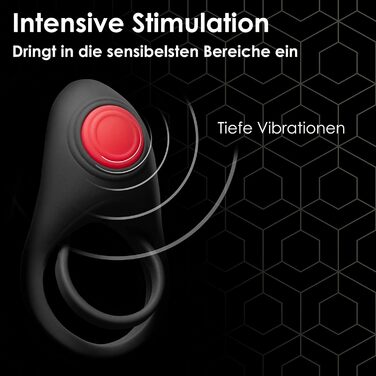 Вібруючий кільце для статевого члена з пультом дистанційного керування - секс-іграшка для пар, чорний