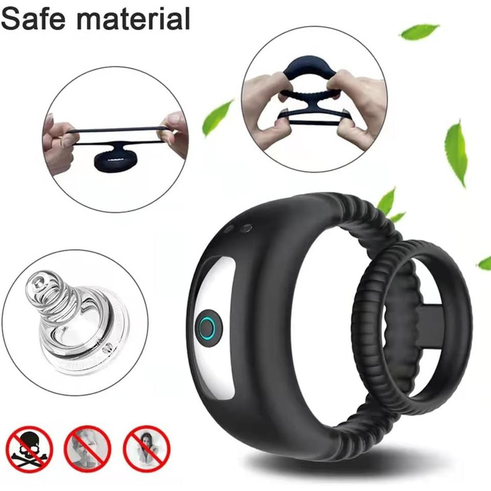 Вібратор кільце для пеніса з 10 режимами вібрації, стимулятор клітора, вологостійкий, для чоловіків та пар. Іграшка для дорослих