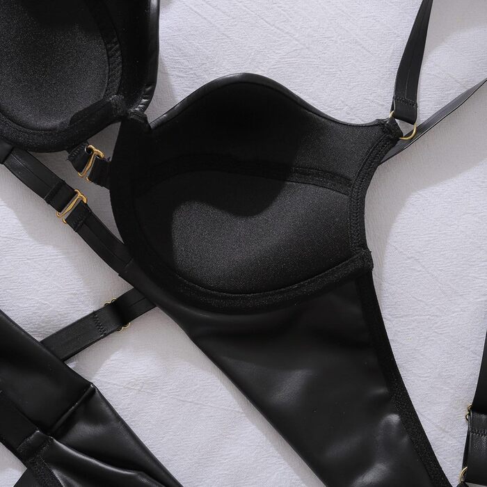 Чорна мереживна піжама-комбінезон SRZYJ Daen Nachthed для дому та сну, сексуальний дизайн, сатинова спідниця, curvy, мереживний стрінг