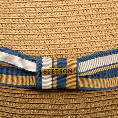 Солом'яний капелюх Stetson Licano Pork Pie з UV-захистом 40+, унісекс, коричневий, розмір L, на весну та літо