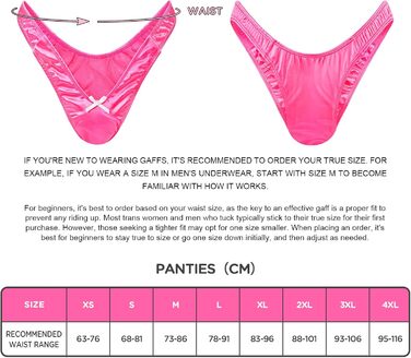 Танга труси з високою посадкою для кросдресерів та трансгендерних осіб, гаф, XXL, рожевий