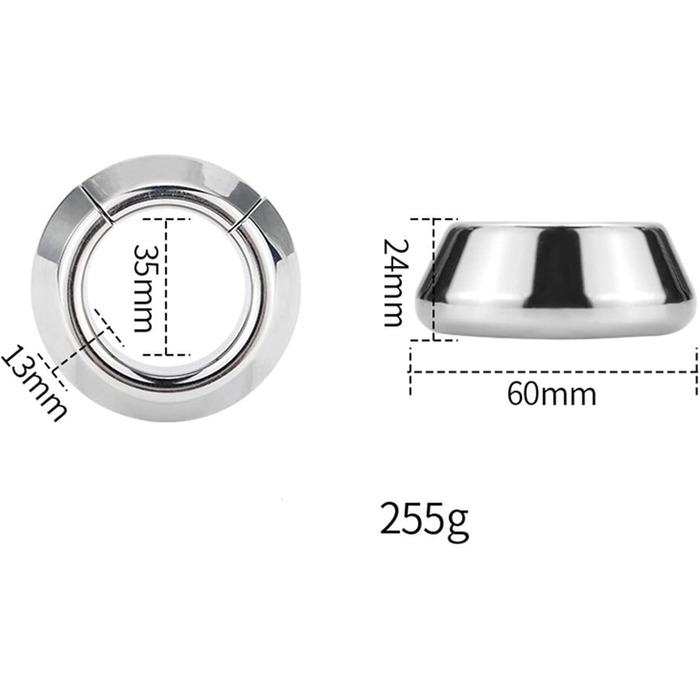 Сталевий кільце для яєчок, розтягувач, прикраса для яєчок - магнітний бондж, вага для яєчок, кільця для контролю - металевий розтягувач, кільце для статевого члена, каук-рінг - секс-іграшки для чоловіків