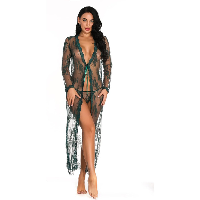 Комплекти нижньої білизни GMDNS для жінок, великі розміри, сексуальна нічна сорочка, XL, темно-зелений