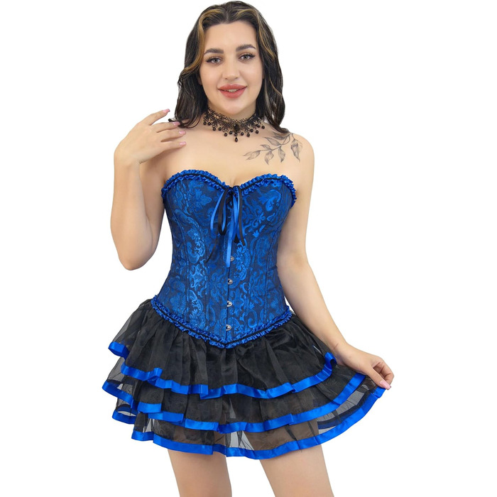 Корсет-топ Florales з квітковим принтом для жінок, великий розмір (XL), фіолетово-чорний колір